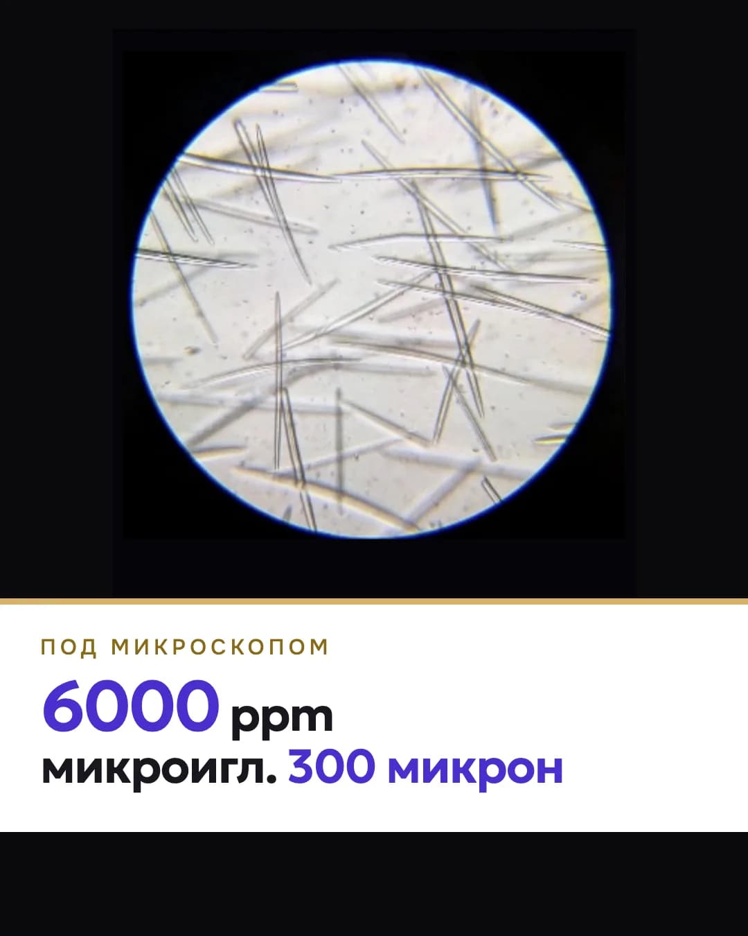 Микроиглы под микроскопом